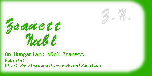 zsanett nubl business card